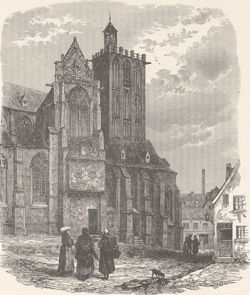 GERMANY. Willibrod's Church, Wesel 1903 old antique vintage print picture